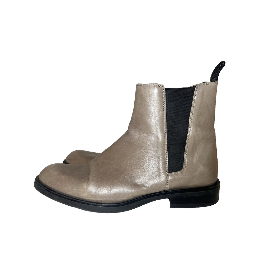 Luis Gonzalo 1966 Chelsea Taupe‎ Tan Chelsea Pull On Ankle Boots EU 40